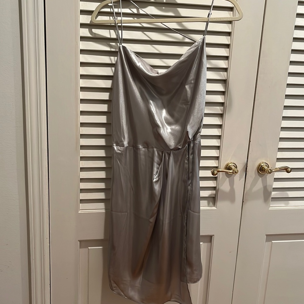 Brand new silver mini dress
